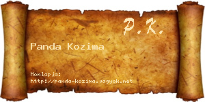 Panda Kozima névjegykártya